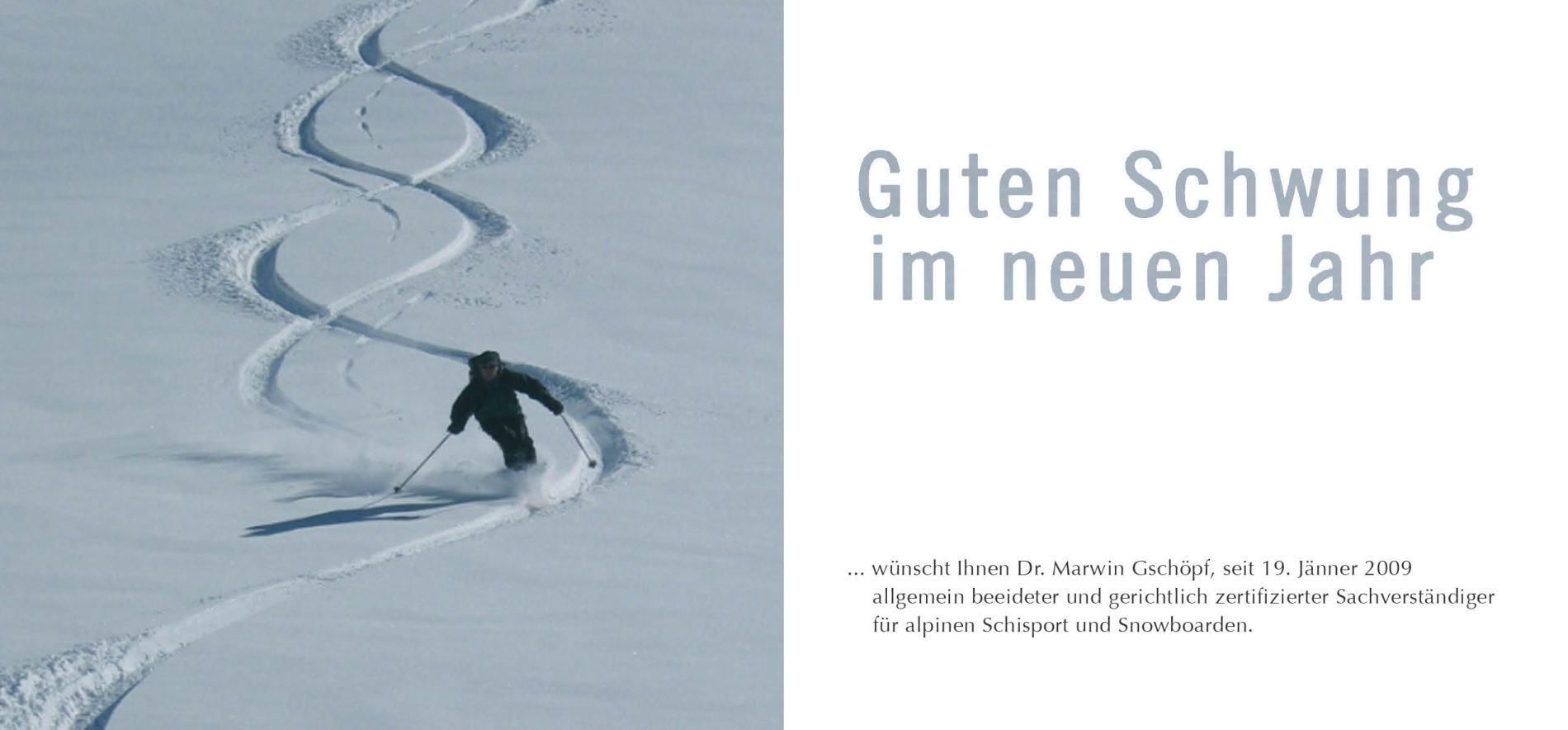 Rechtsanwälte Gschöpf Grußkarte Neujahr 2009