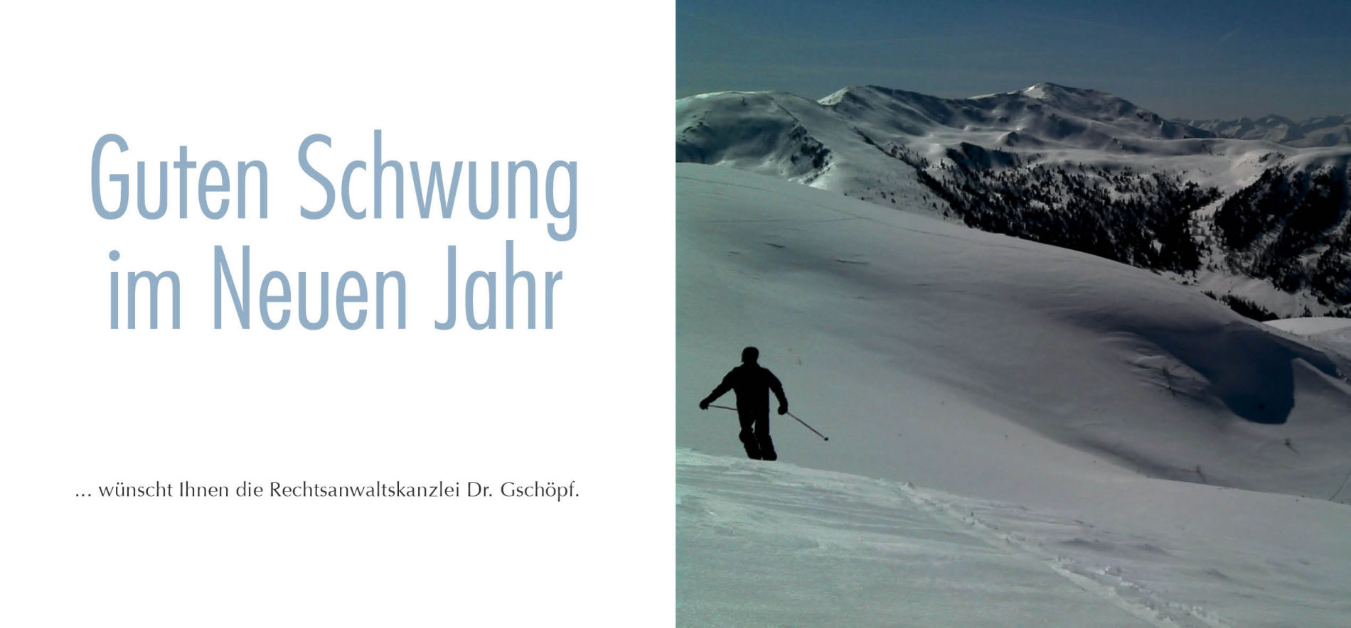 Rechtsanwälte Gschöpf Grußkarte Neujahr 2015